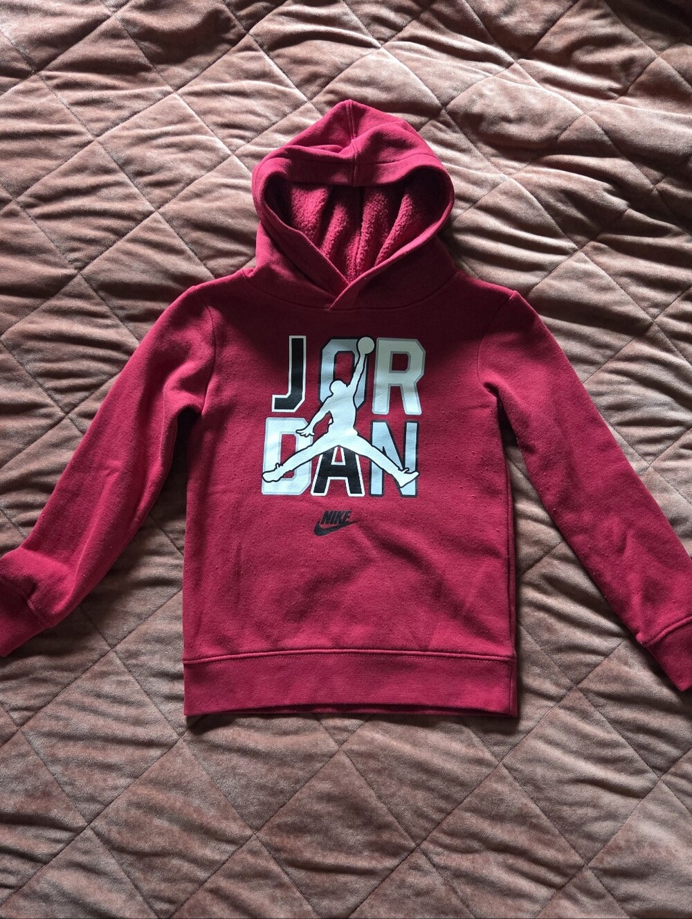 Kids Jordan Red Pullover Graphic Hoodie Size 4